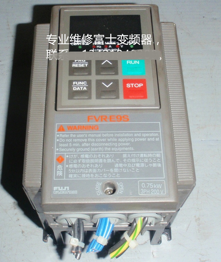 富士FVR0.75E9S-2变频器维修 富士变频调速器通电报过载故障维修
